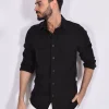 YES LONDON Camicie<Camicia over lino nera