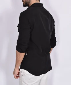 YES LONDON Camicie<Camicia over lino nera