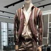 TAGLIATORE Cardigan<Cardigan Callum righe marrone
