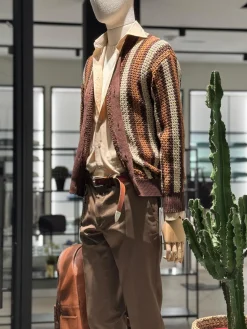 TAGLIATORE Cardigan<Cardigan Callum righe marrone