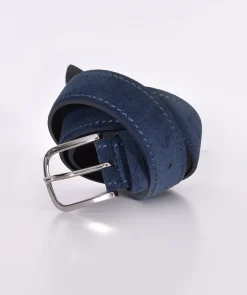 ORCIANI Cinture<Cintura suede blu notte amalfi