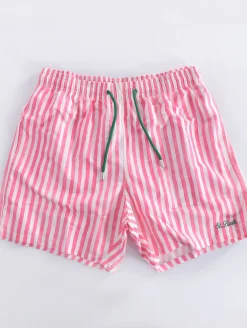 MC2 SAINT BARTH Costumi<Costume bagno righe bianco rosa Stripes
