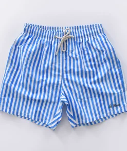 MC2 SAINT BARTH Costumi<Costume bagno righe bianco blu Stripe