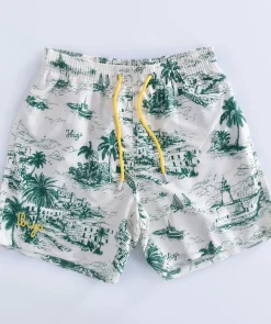 MC2 SAINT BARTH Costumi<Costume bagno Ibiza toile bianco verde