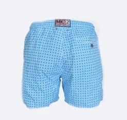 MC2 SAINT BARTH Costumi<Costume bagno celeste rhomboid cross