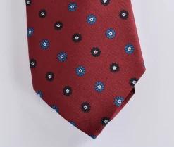 FEFE Cravatte<Cravatta seta bordeaux fiori