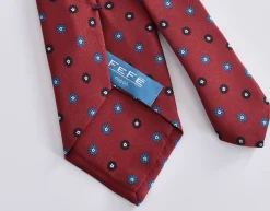 FEFE Cravatte<Cravatta seta bordeaux fiori