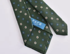 FEFE Cravatte<Cravatta seta verde fiori