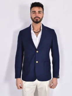 BRERAS Milano Giacche<Giacca Breras blu Aquila Vitale Barberis Canonico fresco lana