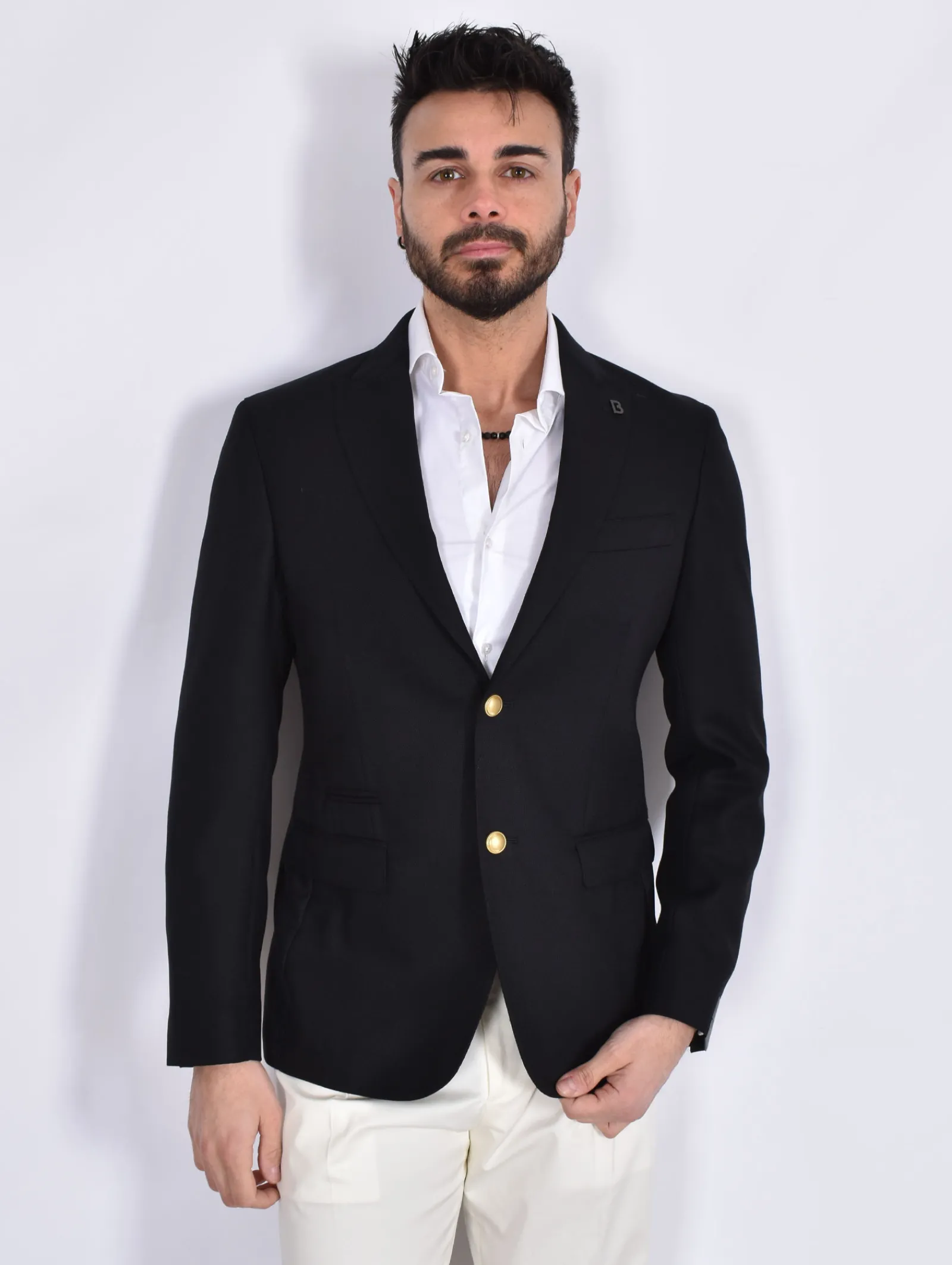 BRERAS Milano Giacche<Giacca Breras nero Aquila Vitale Barberis Canonico fresco lana
