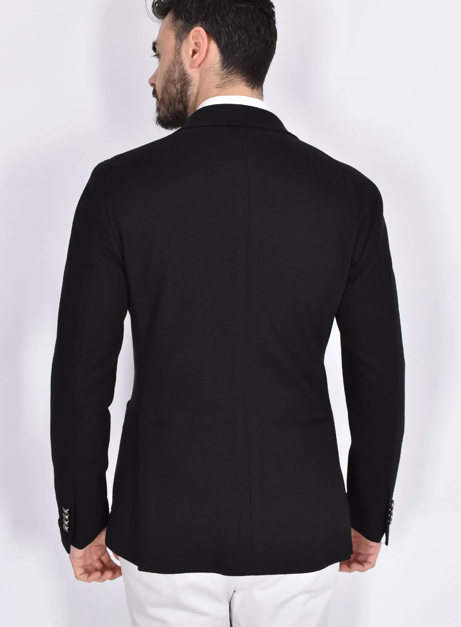 TAGLIATORE Giacche<Giacca doppiopetto maglia nero 1SMJ20K