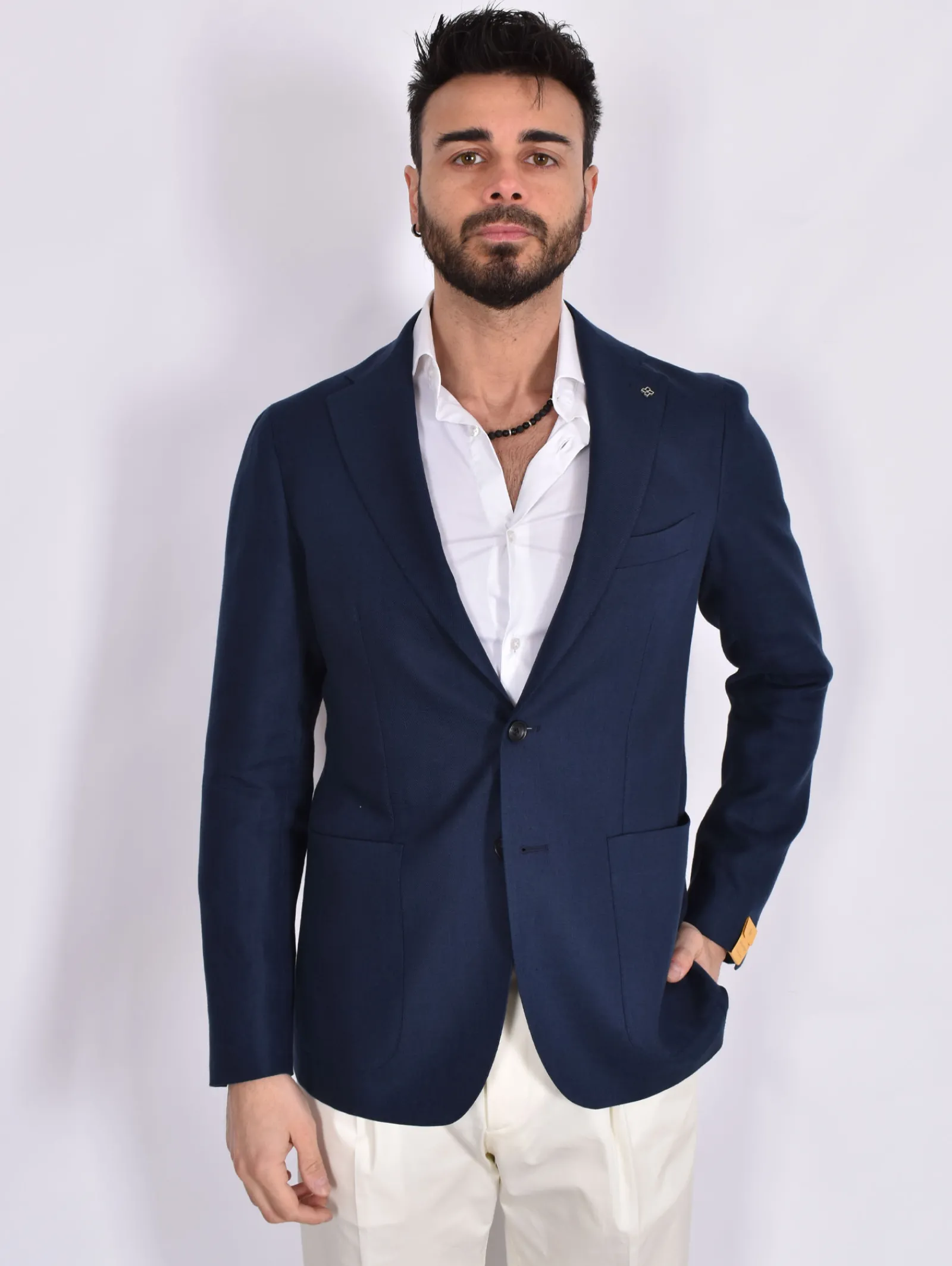 TAGLIATORE Giacche<Giacca lino blu 1SMC22K
