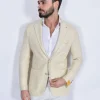 TAGLIATORE Giacche<Giacca maglia beige panna G-Dakar