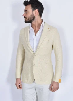 TAGLIATORE Giacche<Giacca maglia beige panna G-Dakar