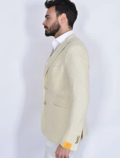 TAGLIATORE Giacche<Giacca maglia beige panna G-Dakar
