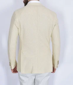 TAGLIATORE Giacche<Giacca maglia beige panna G-Dakar
