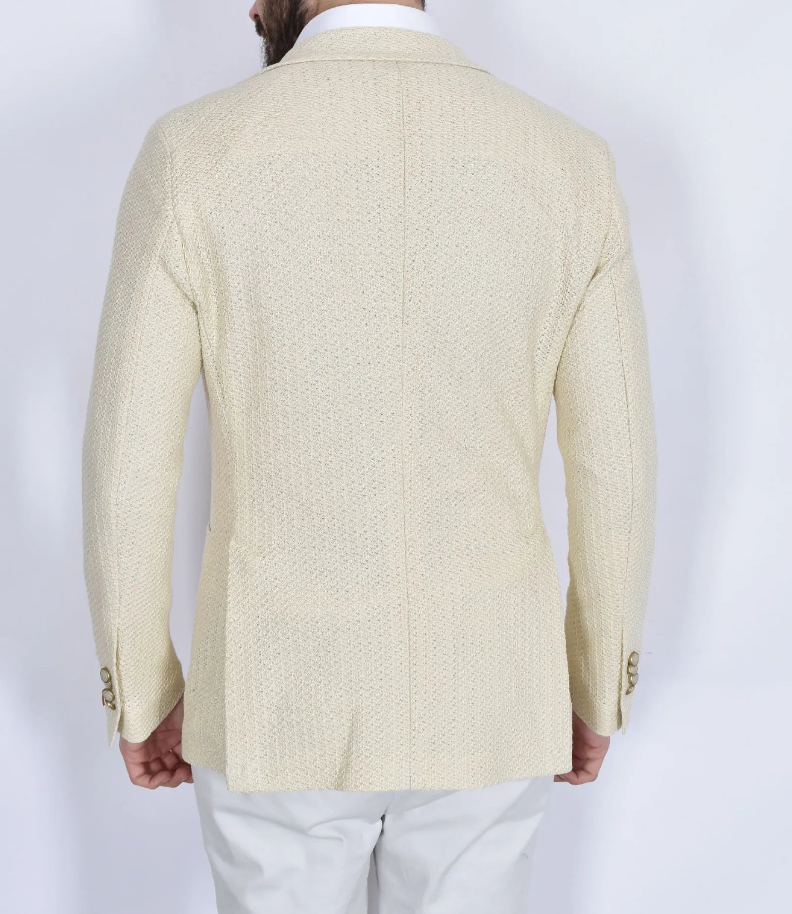 TAGLIATORE Giacche<Giacca maglia beige panna G-Dakar