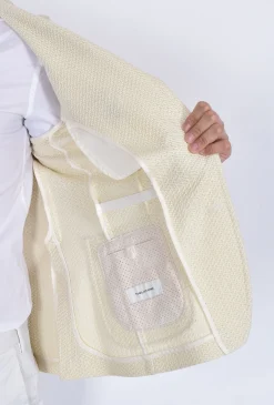 TAGLIATORE Giacche<Giacca maglia beige panna G-Dakar