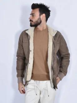 Volfagli Giubbotti<Giubbotto Montone shearling Gonzaga taupe