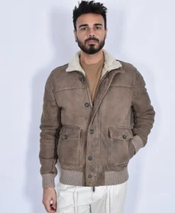 Volfagli Giubbotti<Giubbotto Montone shearling Gonzaga taupe