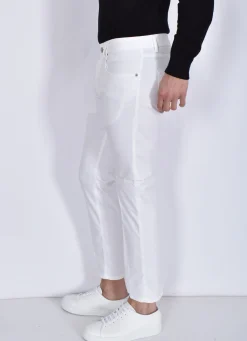 BE ABLE Jeans<Jeans Davis Shorter bianco BRT cotone leggero