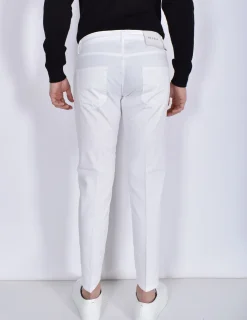 BE ABLE Jeans<Jeans Davis Shorter bianco BRT cotone leggero