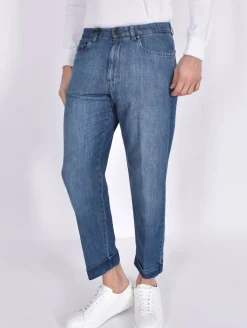 BERWICH Jeans<Jeans Chiaia largo corto risvolti