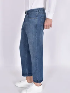 BERWICH Jeans<Jeans Chiaia largo corto risvolti
