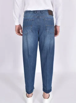 BERWICH Jeans<Jeans Chiaia largo corto risvolti