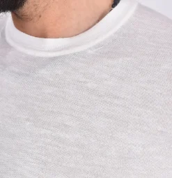 GRAN SASSO T-shirt<Maglia cashmere seta lino bianco spento