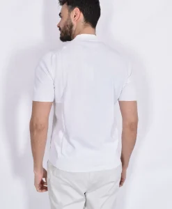 GRAN SASSO Maglie<Maglia lupetto mezza manica vintage organic cotton bianca