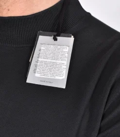 GRAN SASSO Maglie<Maglia lupetto mezza manica vintage organic cotton nera
