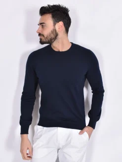 GRAN SASSO Maglie<Maglia maniche lunghe organic cotton blu