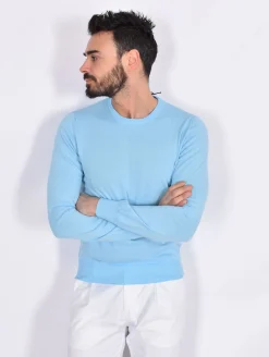 GRAN SASSO Maglie<Maglia maniche lunghe organic cotton azzurro