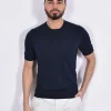 GRAN SASSO Maglie<Maglia mezza manica organic cotton blu navy
