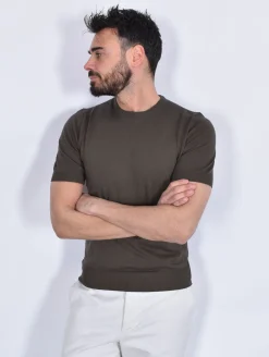 GRAN SASSO Maglie<Maglia mezza manica organic cotton marrone