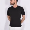 GRAN SASSO Maglie<Maglia mezza manica organic cotton nera