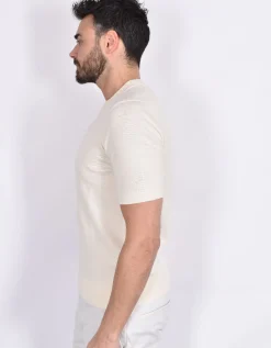 GRAN SASSO Maglie<Maglia mezza manica cotton egyptian bianco panna