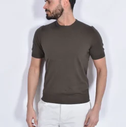 GRAN SASSO Maglie<Maglia mezza manica organic cotton marrone