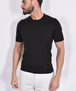 GRAN SASSO Maglie<Maglia mezza manica organic cotton nera