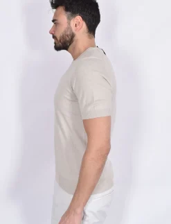 GRAN SASSO Maglie<Maglia mezza manica organic cotton beige sabbia