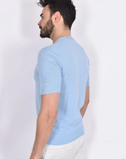 GRAN SASSO Maglie<Maglia mezza manica cotton egyptian celeste