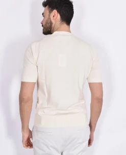 GRAN SASSO Maglie<Maglia mezza manica cotton egyptian bianco panna