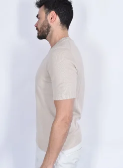 GRAN SASSO Maglie<Maglia mezza manica cotton egyptian beige