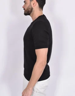 GRAN SASSO Maglie<Maglia mezza manica organic cotton nera