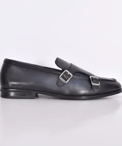 DOUCAL'S Scarpe<Mocassini doppia fibbia pelle indigo nero