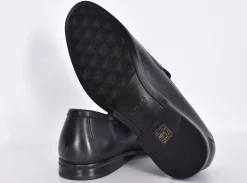 DOUCAL'S Scarpe<Mocassini doppia fibbia pelle indigo nero