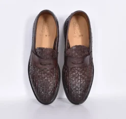 GREEN GEORGE Scarpe<Mocassini pelle intrecciata marrone