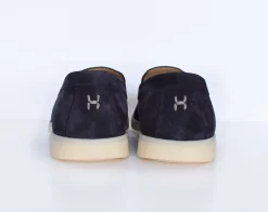 HENDERSON Scarpe<Mocassini suede oceano blu