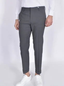 BE ABLE Pantaloni<Pantalone Alexander Shorter grigio MT fresco lana